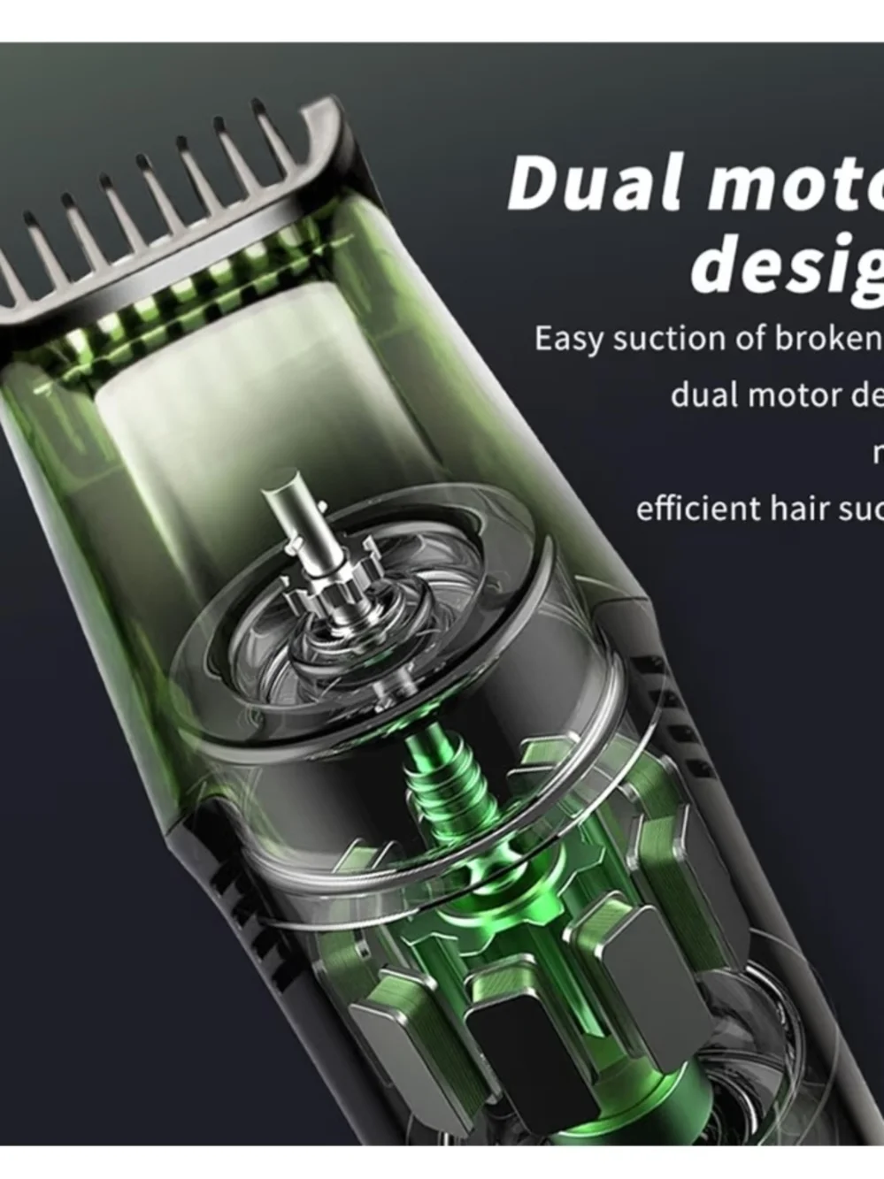 Waterproof Hair Trimmer - Vacuum Beard Razor for Men